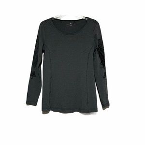 Adidas Climalite Lace Floral Print LS Top XS